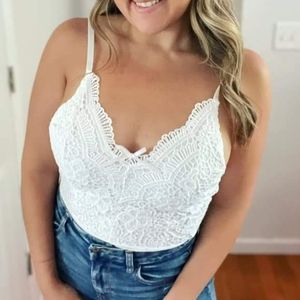 Crochet lace bodysuit
